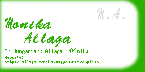 monika allaga business card